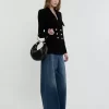 Jeans a gamba larga in denim Jeans a gamba larga in denim
