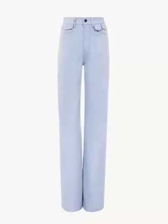 Jeans a zampa a vita alta in denim Jeans a zampa a vita alta in denim