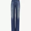 Jeans a zampa a vita alta in denim Jeans a zampa a vita alta in denim