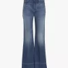 Jeans a zampa a vita alta in denim Jeans a zampa a vita alta in denim