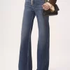 Jeans a zampa a vita alta in denim Jeans a zampa a vita alta in denim