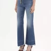 Jeans a zampa a vita alta in denim Jeans a zampa a vita alta in denim