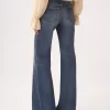 Jeans a zampa a vita alta in denim Jeans a zampa a vita alta in denim