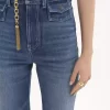 Jeans a zampa a vita alta in denim Jeans a zampa a vita alta in denim