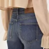 Jeans a zampa a vita alta in denim Jeans a zampa a vita alta in denim