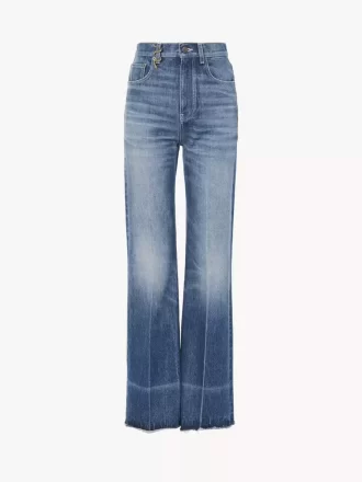 Jeans bootcut a vita alta in denim Jeans bootcut a vita alta in denim