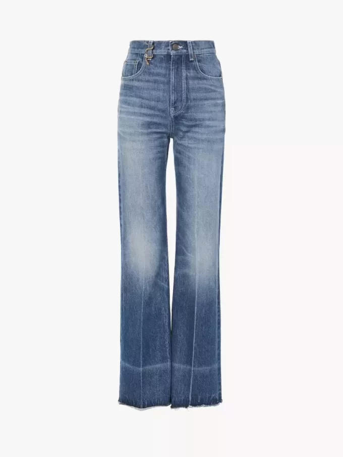 Jeans bootcut a vita alta in denim Jeans bootcut a vita alta in denim