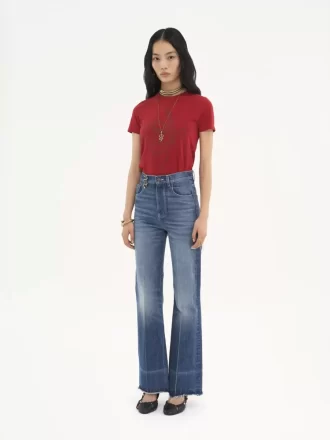 Jeans bootcut a vita alta in denim Jeans bootcut a vita alta in denim