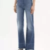 Jeans bootcut a vita alta in denim Jeans bootcut a vita alta in denim