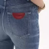 Jeans bootcut a vita alta in denim Jeans bootcut a vita alta in denim