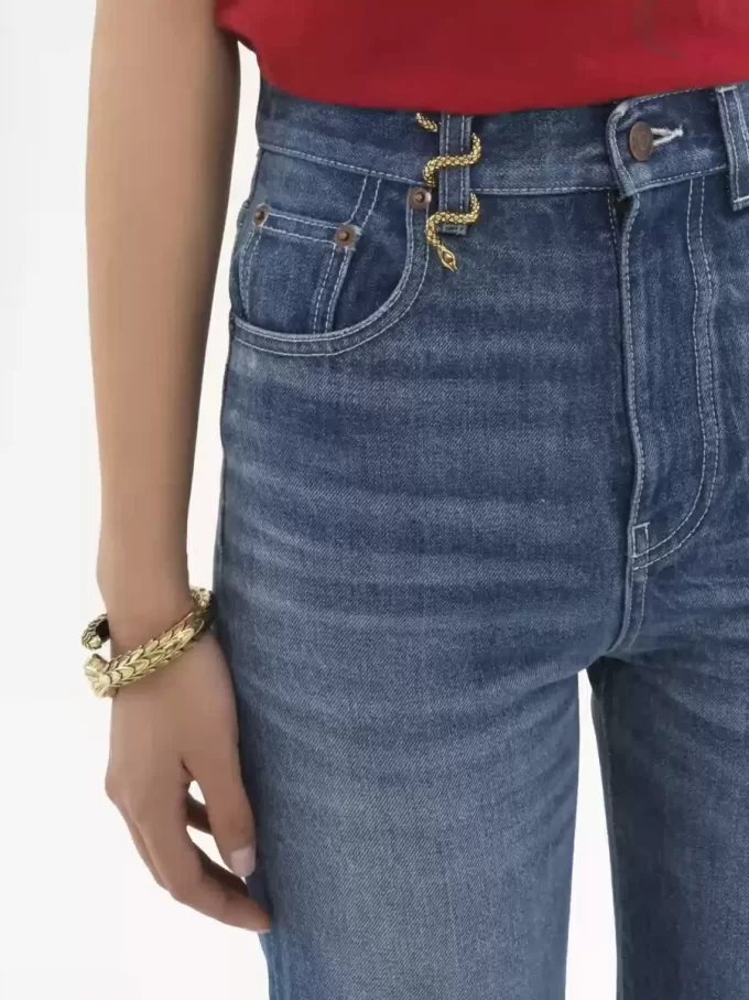 Jeans bootcut a vita alta in denim Jeans bootcut a vita alta in denim