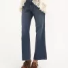 Jeans bootcut corti in denim Jeans bootcut corti in denim