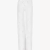Jeans cropped ricamati in denim Jeans cropped ricamati in denim