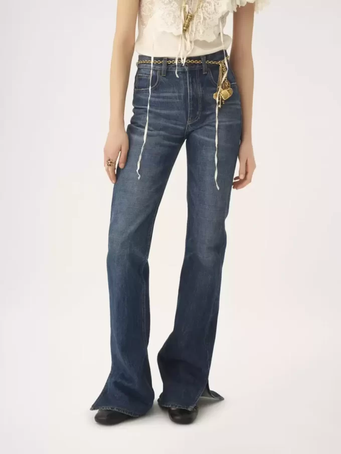 Jeans dritti in denim Jeans dritti in denim