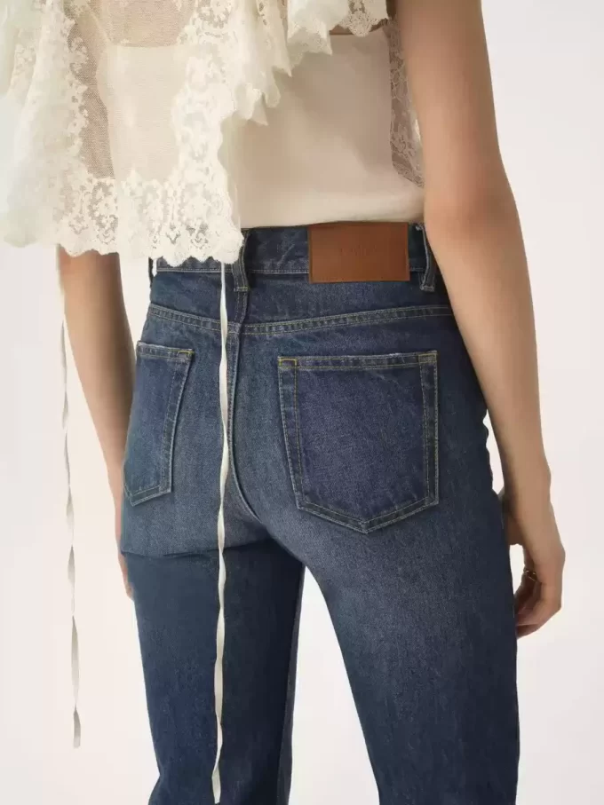 Jeans dritti in denim Jeans dritti in denim