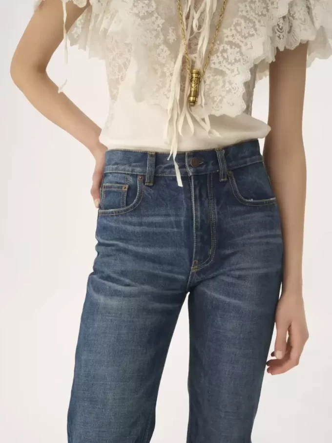 Jeans dritti in denim Jeans dritti in denim
