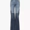 Jeans patchwork svasati in denim Jeans patchwork svasati in denim