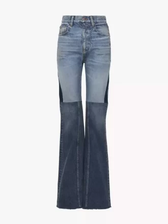 Jeans patchwork svasati in denim Jeans patchwork svasati in denim