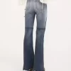 Jeans patchwork svasati in denim Jeans patchwork svasati in denim