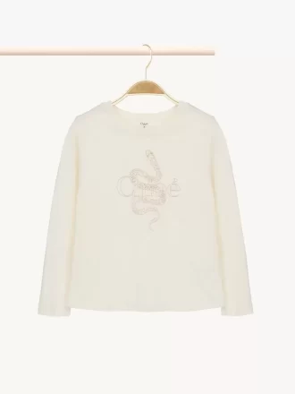 Maglia a maniche lunghe con logo per bambini