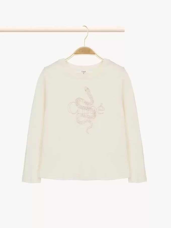 Maglia a maniche lunghe con logo per bambini