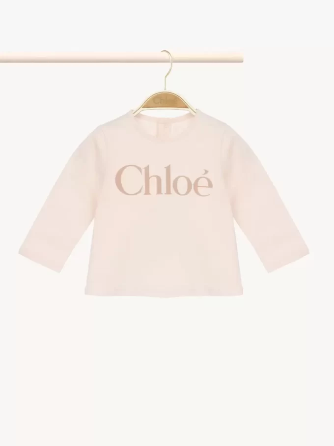 Maglia a maniche lunghe con logo per bambini Maglia a maniche lunghe con logo per bambini