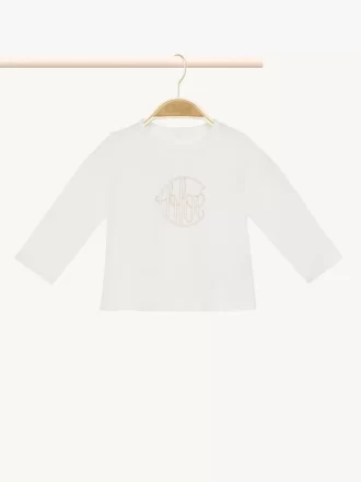 Maglia a maniche lunghe con logo per bambini