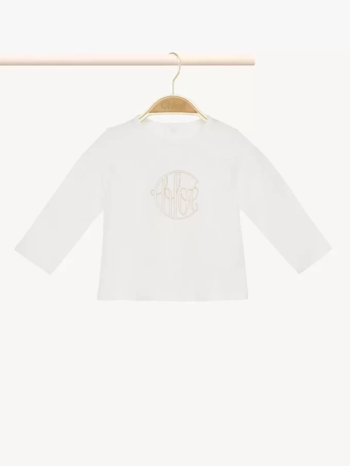 Maglia a maniche lunghe con logo per bambini Maglia a maniche lunghe con logo per bambini
