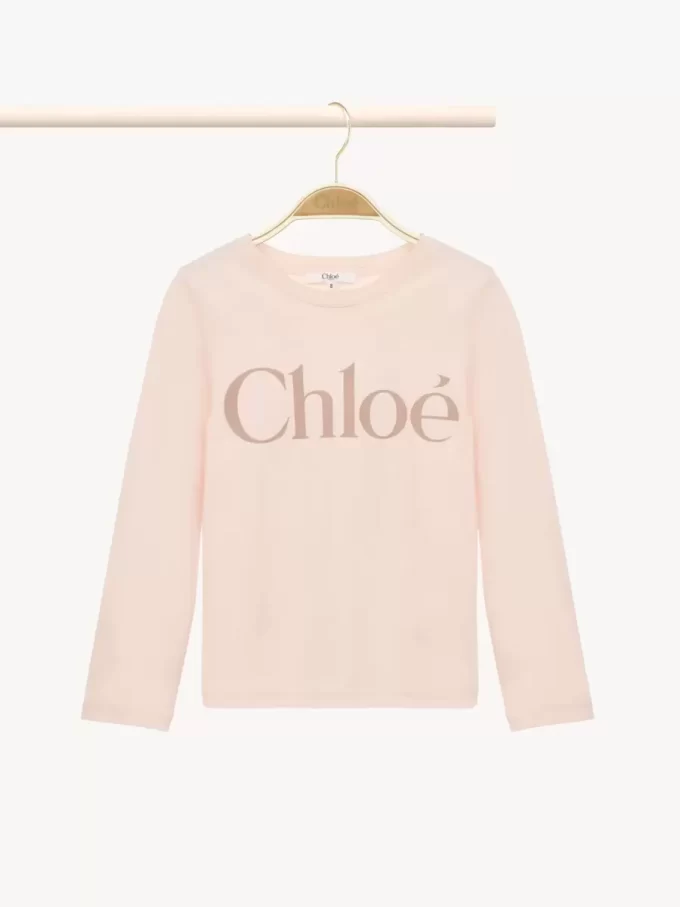 Maglia a maniche lunghe con logo per bambini