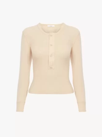 Maglia Henley in jersey di cotone