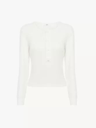 Maglia Henley in jersey di cotone Maglia Henley in jersey di cotone