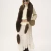 Maglione a collo alto con logo oversize in maglia di lana e mohair