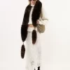 Maglione a collo alto con logo oversize in maglia di lana e mohair
