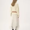 Maglione a collo alto con logo oversize in maglia di lana e mohair