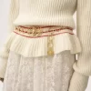 Maglione a collo alto con logo oversize in maglia di lana e mohair
