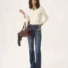 Maglione aderente in maglia di lana e cashmere