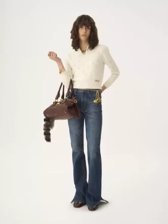 Maglione aderente in maglia di lana e cashmere Maglione aderente in maglia di lana e cashmere