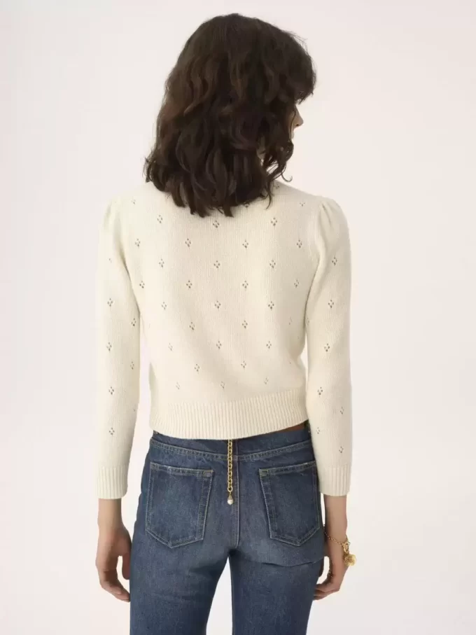 Maglione aderente in maglia di lana e cashmere