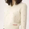 Maglione aderente in maglia di lana e cashmere