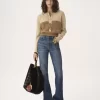 Maglione con colletto in maglia di lana e cashmere