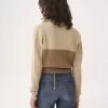Maglione con colletto in maglia di lana e cashmere