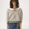 Maglione con collo in pile chiné Maglione con collo in pile chiné