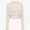 Maglione con logo in lana di alpaca e seta lavorata a maglia