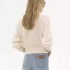 Maglione con logo in lana di alpaca e seta lavorata a maglia