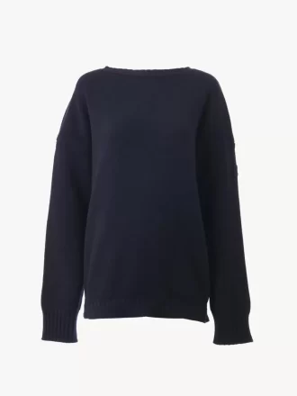 Maglione con logo in maglia di lana e cashmere Maglione con logo in maglia di lana e cashmere