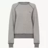 Maglione con logo in misto cotone felpato Maglione con logo in misto cotone felpato