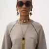 Maglione con logo in misto cotone felpato Maglione con logo in misto cotone felpato
