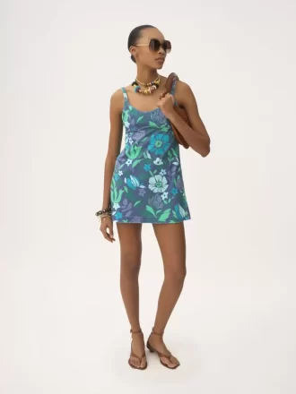 Mini abito con spalline sottili in jersey di cotone Mini abito con spalline sottili in jersey di cotone