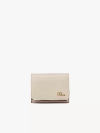 Mini Chloé Iconic tri-fold in pelle lucida
