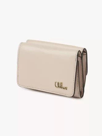 Mini Chloé Iconic tri-fold in pelle lucida